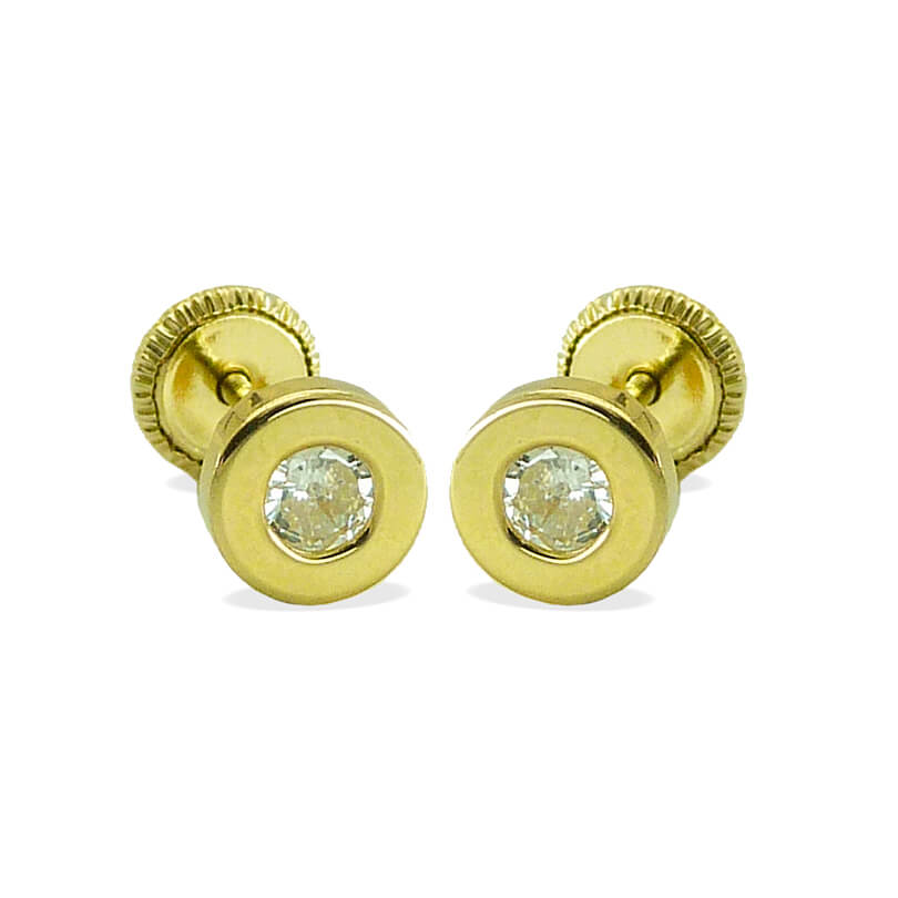 PENDIENTES "DONUT" CIRCONITAS 3MM.TORNILLO