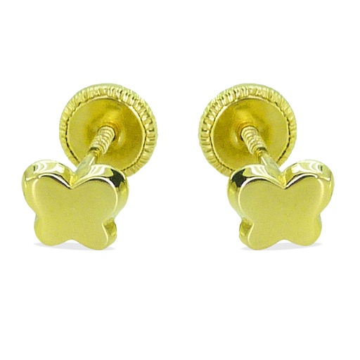 [4120] PENDIENTES MARIPOSA LISA 5'5MM.TORNILLO.