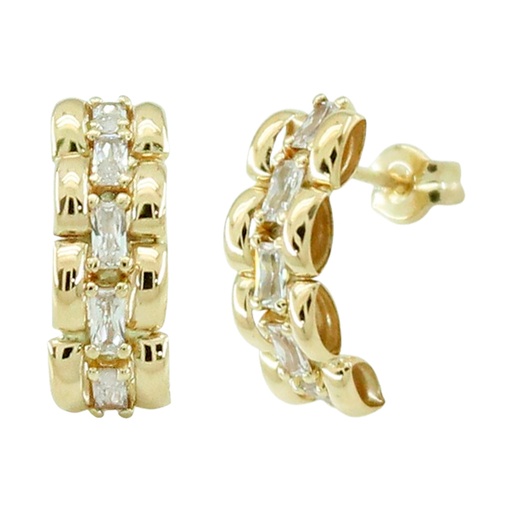 [5827] PENDIENTES PANTER CON CIRCONITAS.15x5'5MM.
