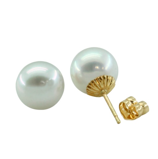 [2438/12] PENDIENTES PERLA AUSTRALIANA 12/13MM.PRESION.