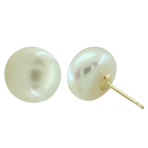 [9972] PENDIENTES PERLA BOTON 10/11MM.PRESION.