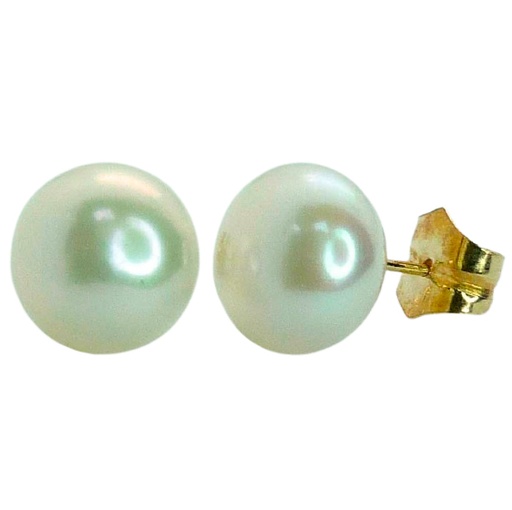[9971] PENDIENTES PERLA BOTON 11/12 MM.PRESION.