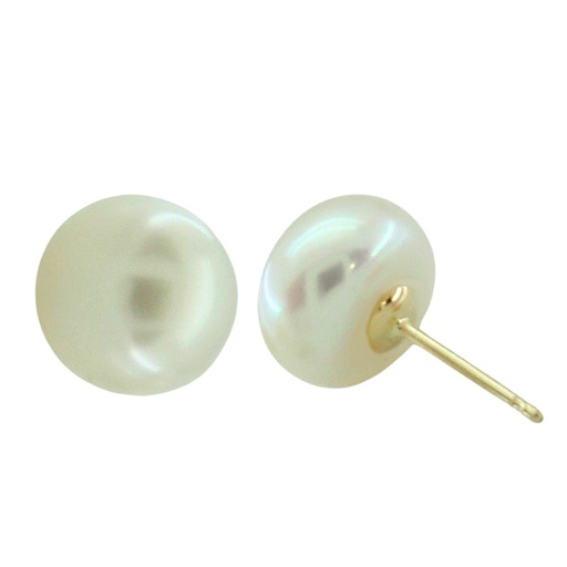 [9973] PENDIENTES PERLA BOTON 9/10 MM.PRESION.