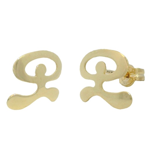 [4228] PENDIENTES SILUETA INDALO 10x8MM.PRESION