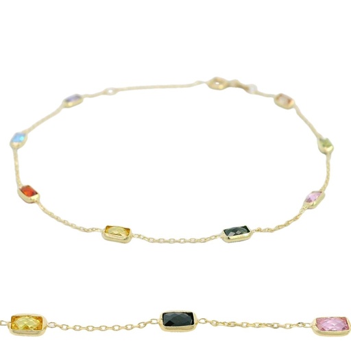 [00028PU] PULSERA BOCELES RECTANGULARES DE COLOR.