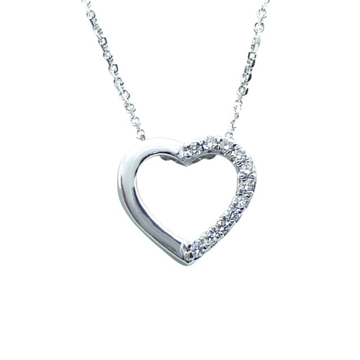 [B4168/0.04B] GARGANTILLA CORAZÓN 11x9MM 11 BRILLANTES 0.04 CT TW  H-SI