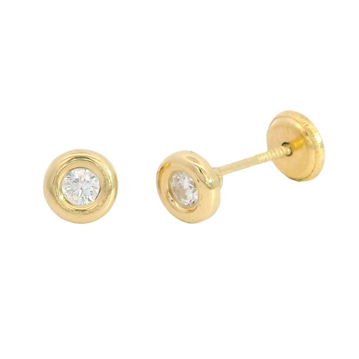 [00088] PENDIENTES CHATON CIRCONITA DE  2.5MM.ROSCA.