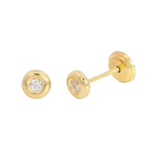 [00089] PENDIENTES CHATON CIRCONITA DE  2MM.ROSCA.