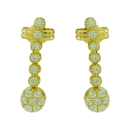 [3776] PENDIENTES CIRCONITAS LARGOS.18MM.